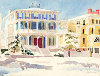 Congress Place in Winter | Holiday Note Card